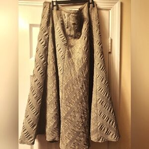 Elegant Marks & Spencer Mixed Brown Crinkle Women's Flare Skirt